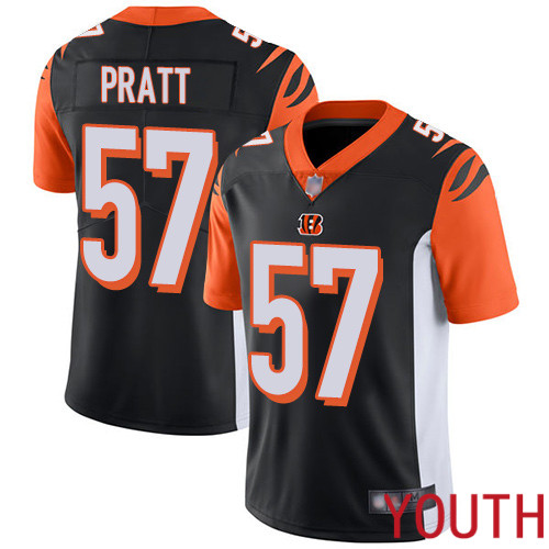 Cincinnati Bengals Limited Black Youth Germaine Pratt Home Jersey NFL Footballl #57 Vapor Untouchable